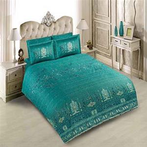 ست کاور لحاف دونفره 4 تکه ساتن طرح کاترین180*200