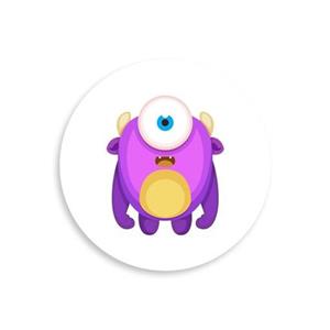 پیکسل اسی مدل عروسک هیولا کودکانه متعجب Childish character  کد K-308