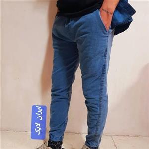 اسلش مردانه شلوار جین مردانه شلوارمردانه جین سنگشور جذب اسلش کشی مردانه زغالی و ابی شلوا لوله ای شلوار قد 90تا95