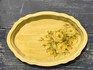 سینی پتینه چوبی