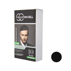 کیت رنگ مو و ریش مردانه استم سل (شماره 1.0، مشکی) حجم 50 میلی لیتر