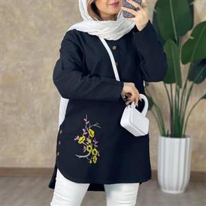 شومیز مانتویی جلو بسته