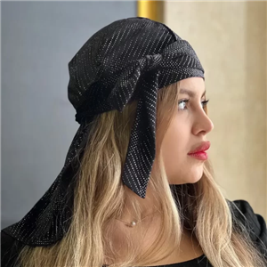 دورگ مخمل مشکی نگین دار زنانه دخترانه