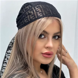 اسکارف دورگ توری مشکی طرح فندی (FENDI)