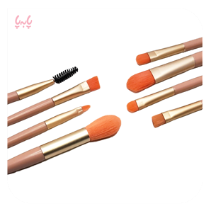 ست براش 8 تکه کیفی مینی گلبهی صورتی