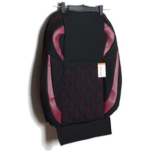 روکش سمند و سورن صندلی جدید پارچه و چرم مشکی زرشکی