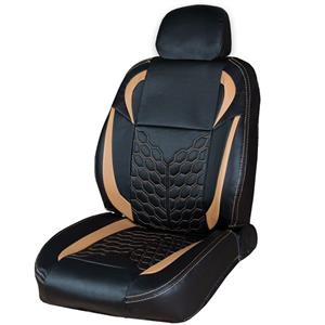 روکش سمند و سورن صندلی جدید چرم مشکی دوخت سفید