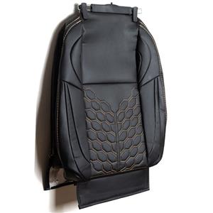 روکش سمند و سورن صندلی جدید چرم مشکی دوخت طلایی