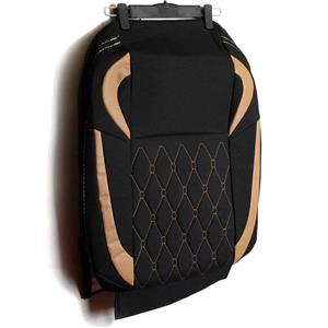 روکش سمند و سورن صندلی جدید مشکی کرم چرم و جودون