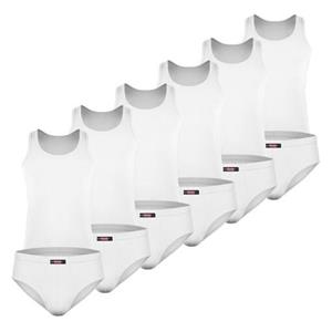 زیرپوش رکابی و شورت اسلیپ مردانه بسته 12 عددی سایز بندی ( 7رنگ )