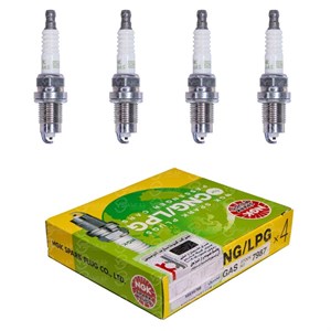 شمع موتور پایه کوتاه مخصوص خودرو های دوگانه سوز NGK 7987 ژاپنی بسته 4 عددی