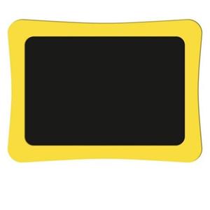 تخته سیاه مدل موج سایز 30×40 سانت همراه تخته پاک کن و گچ