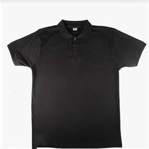 تیشرت یقه دار وارداتی مشکی ساده جودون