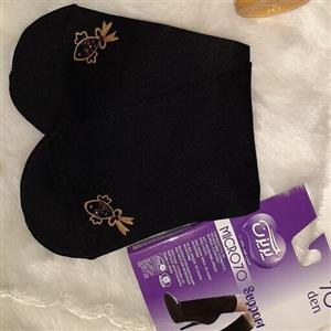 جوراب نگین دار و نقاشی شده طرح ماهی