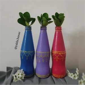 گلدان شیشه نقطه کوبی
