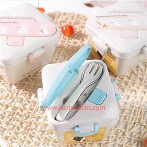 ظرف غذا گیاهی درب دار کودک لانچ باکس