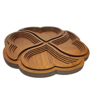 اردو خوری مدل چوبی چهار قسمتی دارای چهار کاسه جدا 