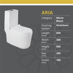 توالت فرنگی پارس سرام مدل آریا آکس 20 خروجی 10  نوع تخلیه واش دان