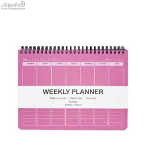 دفتر برنامه ریزی weekly planner صورتی 