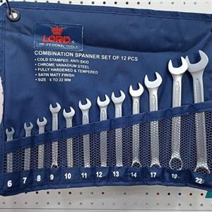 ست آچار یکسر رینگ ویکسر تخت لرد  12 عددی  LORD