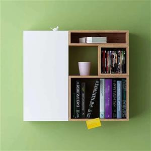 شلف دیواری مدل 007 تمام MDF درب مناسب کتابخانه و.. در ابعاد متخلف