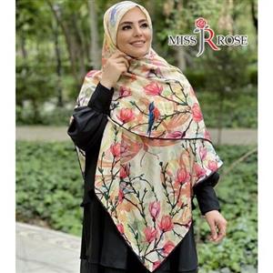 روسری نخی - بهاره - قواره 140 - دور دست دوز - ارسال رایگان - برند میس رز کد N1