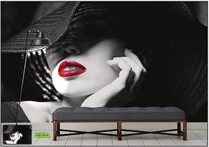 پوستر چهره زن کلاه دار کد PG-52