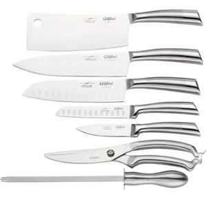 ست چاقو آشپزخانه 7 پارچه جی فی نی GIFFINI  استیل مدل S-07