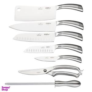 ست چاقو آشپزخانه 7 پارچه جی فی نی GIFFINI  استیل مدل S-07