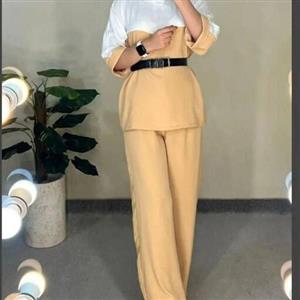 ست تونیک شلوار ابروبادی . ست تابستانه . شومیز شلوار زنانه . شومیز و شلوار ابروبادی زنانه فری سایز