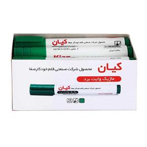 ماژیک وایت برد کیان نوک گرد رنگ سبز بسته 12 عددی