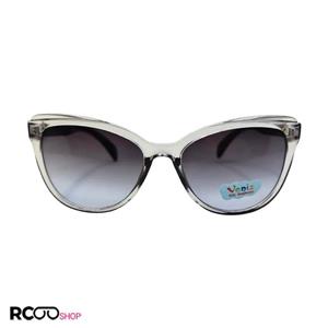 عینک آفتابی گربه ای بچه گانه با فریم خاکستری رنگ و لنز دودی مدل 3086