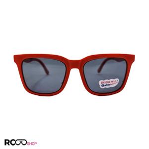 عینک آفتابی پلار بچه گانه با فریم قرمز رنگ و ژله ای و لنز دودی مدل XP11 