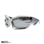 عینک آفتابی فشن برند ژیوانشی با عدسی آینه ای و فریم سیلور مدل LJ4800