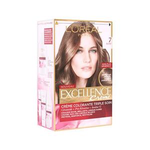 کیت رنگ مو لورال پاریس اکسلنس شماره 7.0 بلوند Loreal Paris Excellence Cream Hair Color Kit no 