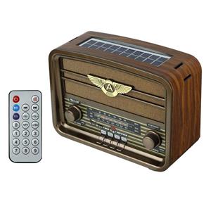 رادیو اسپیکر کلاسیک بلوتوثی رم و فلش خور خورشیدی Golon RX-939 SQریموت کنترل