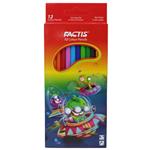 مداد رنگی 12 رنگ جعبه مقوایی طرح فضایی فکتیس FACTIS