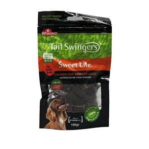 تشویقی سگ Tail Swingers Sweet Life chicken and spinach juice 100gr 