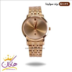 ساعت سولیدا مردانه فلزی تمام رزگلد کد 1126 G