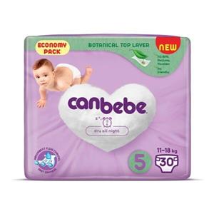 پوشک بچه جان به به معمولی ترکیه سایز 5 بسته 30 عددی | Canbebe