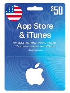 گیفت کارت 50 دلاری اپل Apple آیتونز آمریکا