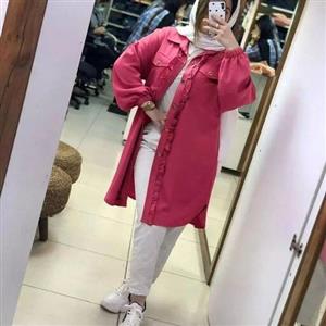 مانتو  زنانه  عروسکی جنس ابربادی کیفیت عالی در سه رنگ زیبا