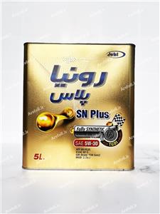 روغن موتور ایرانول رونیا پلاس  5w30 SN حجم 5 لیتر