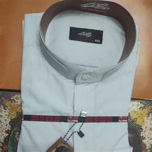 پیراهن مردانه یقه دیپلمات دوبل XXL تترون خارجی