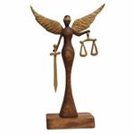مجسمه چوبی طرح فرشته عدالت دکوراتیو بسیار خاص