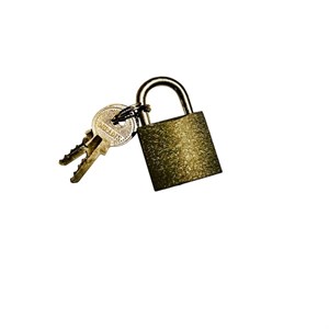 قفل آویز  زرد سایز 32 میل