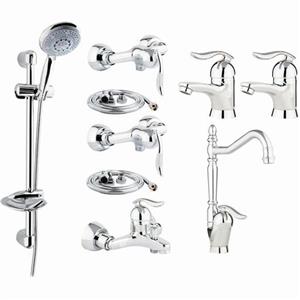 ست شیرالات رز مدل ونیز مجموعه 9 عددی کروم