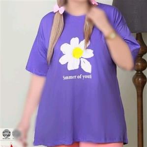 لباس مجلسی سایز بزرگ تیشرت لانگ سورمه ای  بیگ سایز 44 تا 60  تنخور عالی