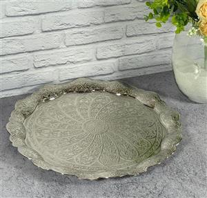 سینی گرد متوسط نقره ای آسیا  300