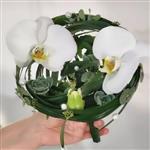 دسته گل مدرن عروس  با  گل طبیعی